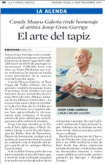 Canals Museu-­Galeria rinde homenaje al artista Josep Grau-­Garriga “El arte del tapiz”